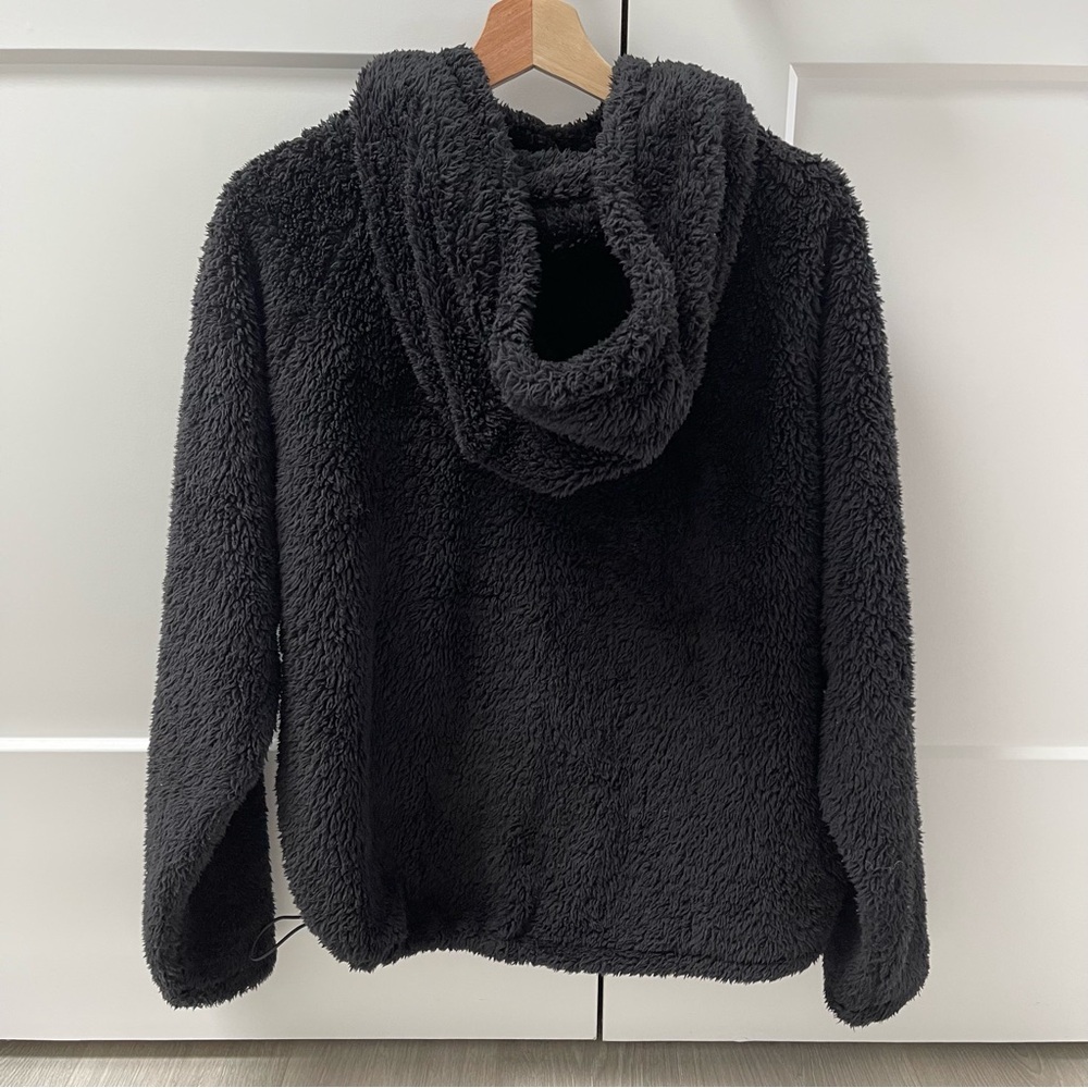VS PINK Sherpa Hoodie Pullover Black Small - Picture 2 of 3